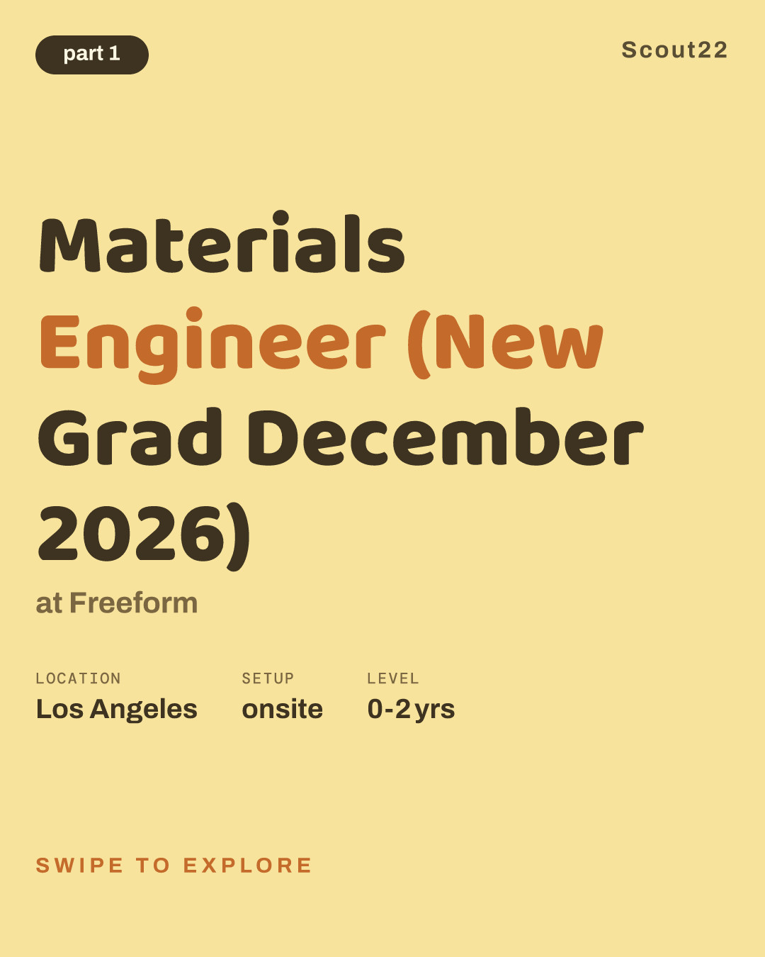 Materials Engineer (New Grad December 2026) at Freeform