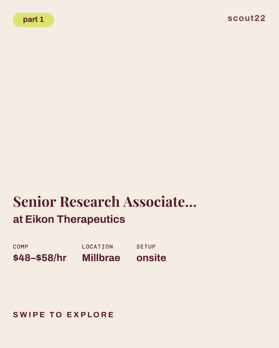 Senior Research Associate 1 (Contract) at Eikon Therapeutics