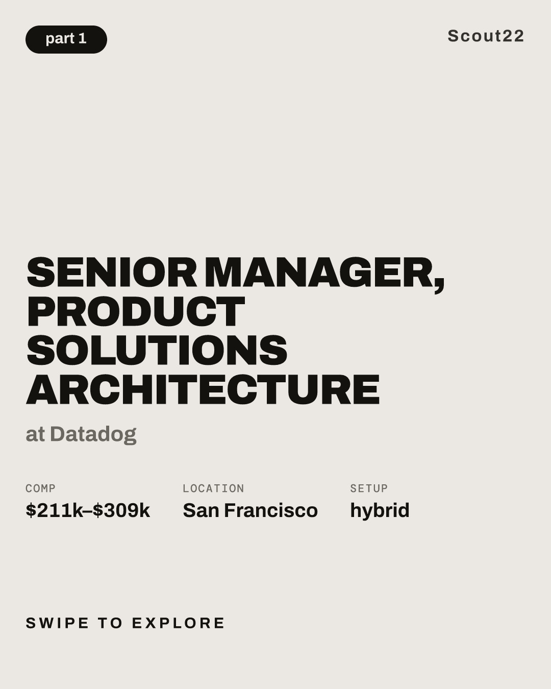 Senior Manager, Product Solutions Architecture at Datadog