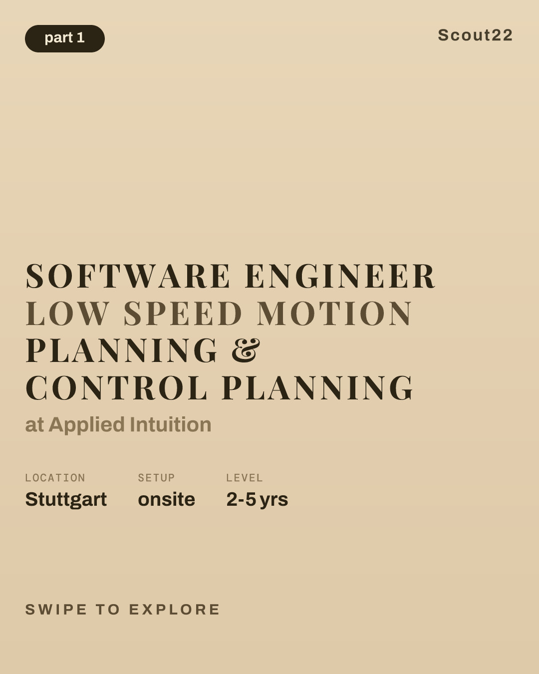 Software Engineer Low Speed Motion Planning & Control Planning at Applied Intuition