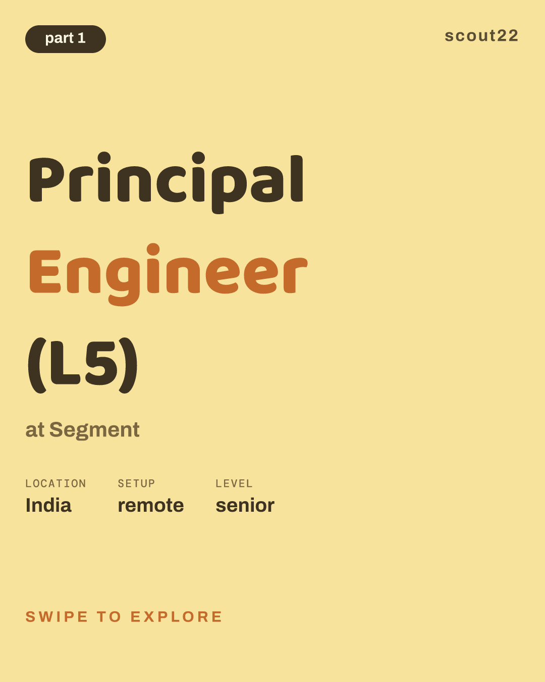 Principal Engineer (L5) at Segment