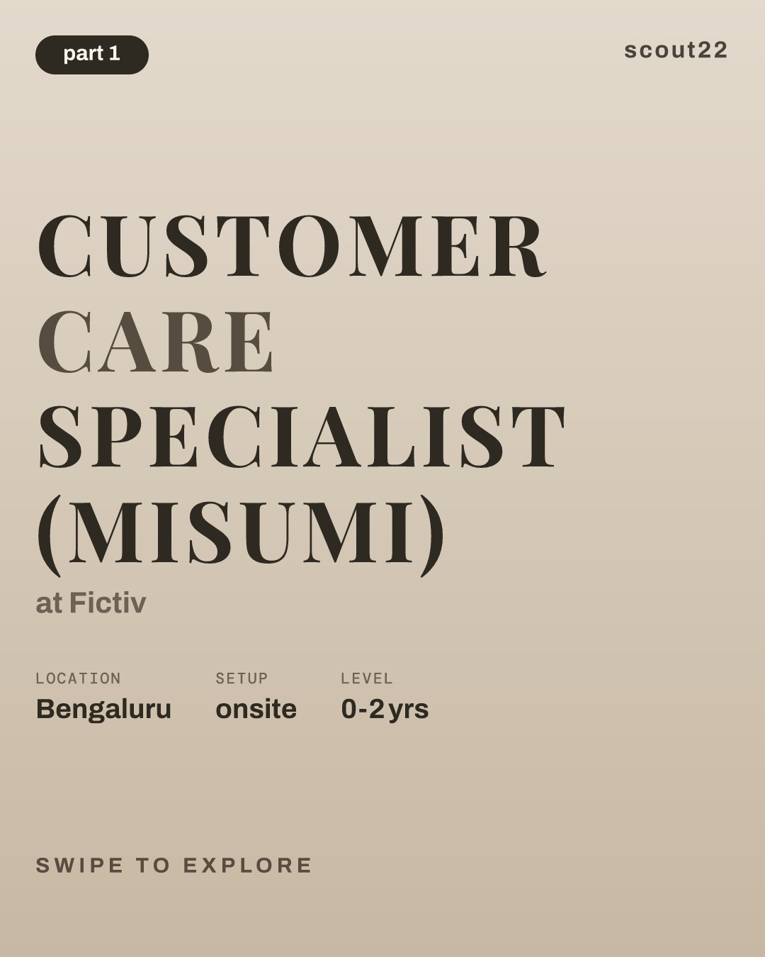 Customer Care Specialist (MISUMI) at Fictiv