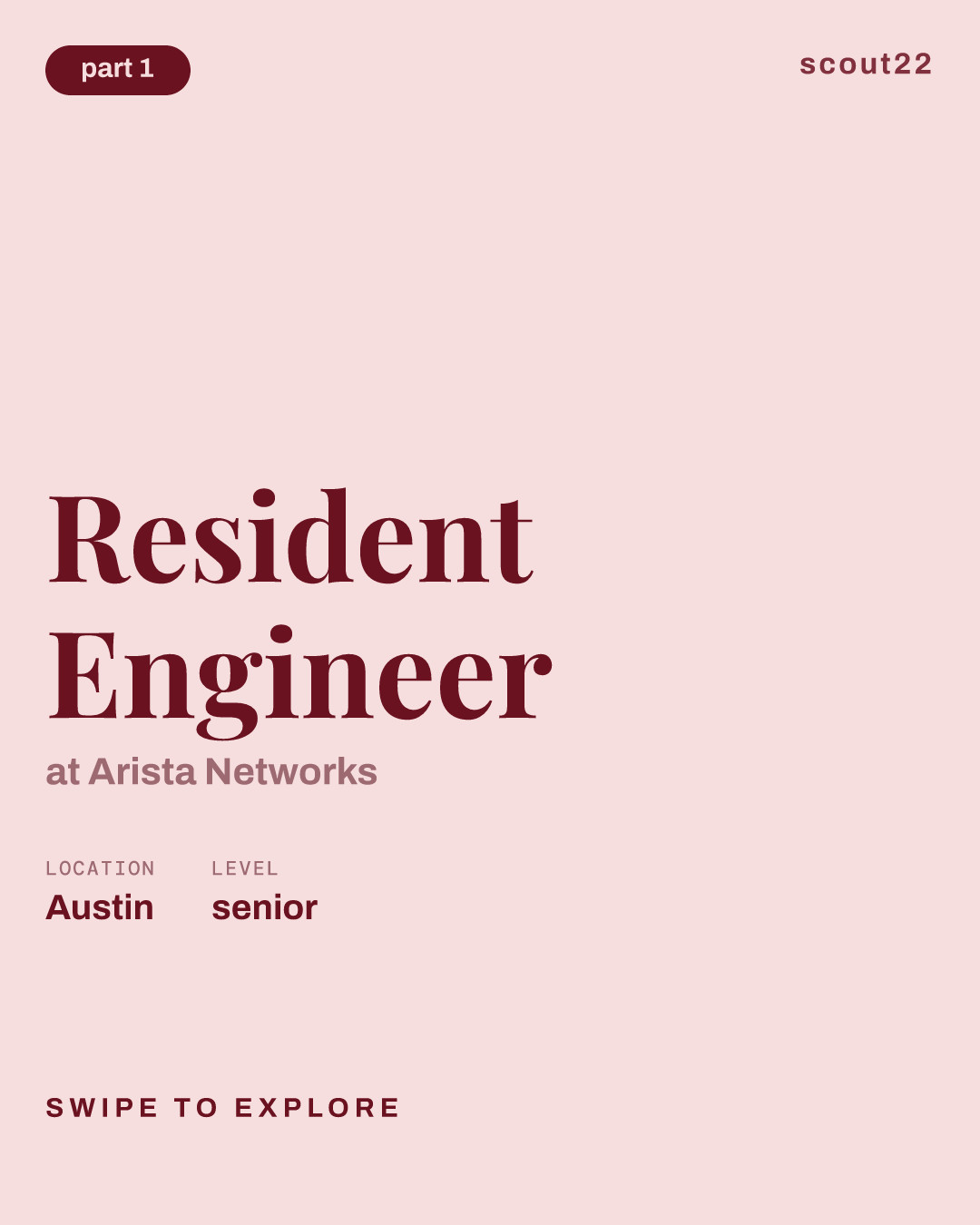 Resident Engineer at Arista Networks