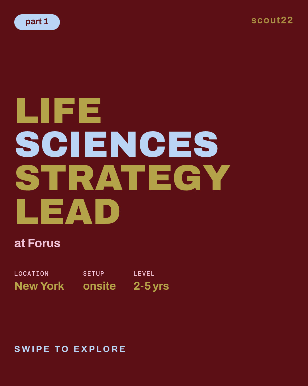 Life Sciences Strategy Lead at Forus
