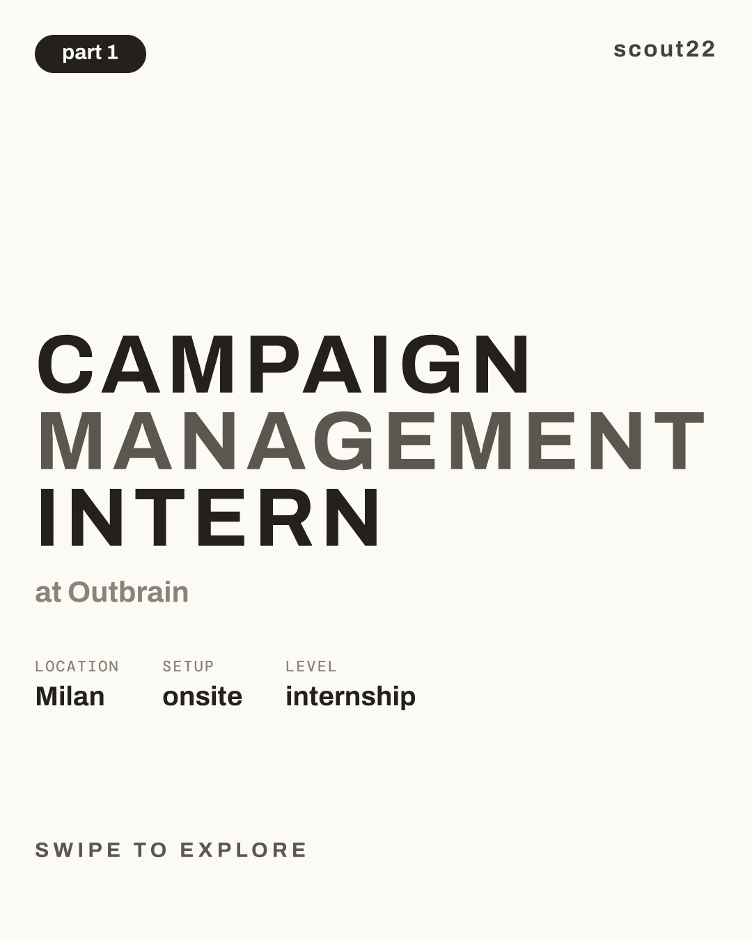 Campaign Management Intern at Outbrain