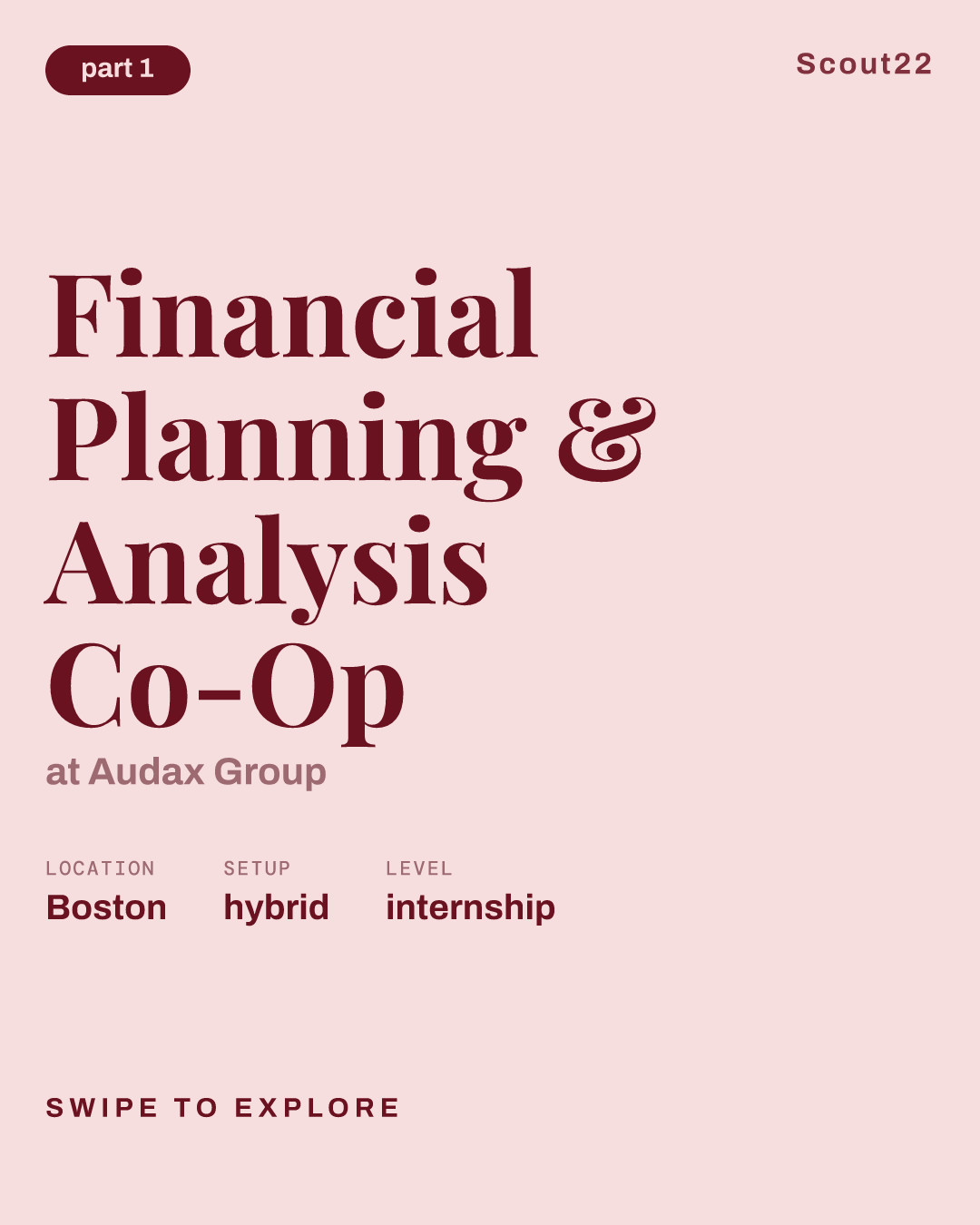 Financial Planning & Analysis Co-Op at Audax Group