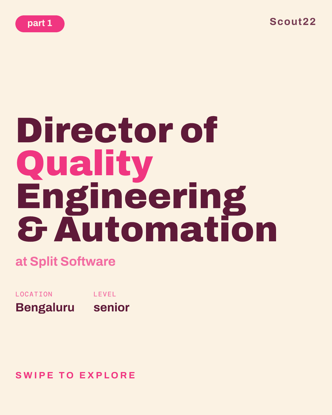 Director of Quality Engineering & Automation at Split Software