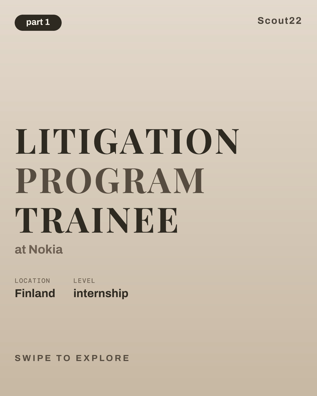 Litigation Program Trainee at Nokia