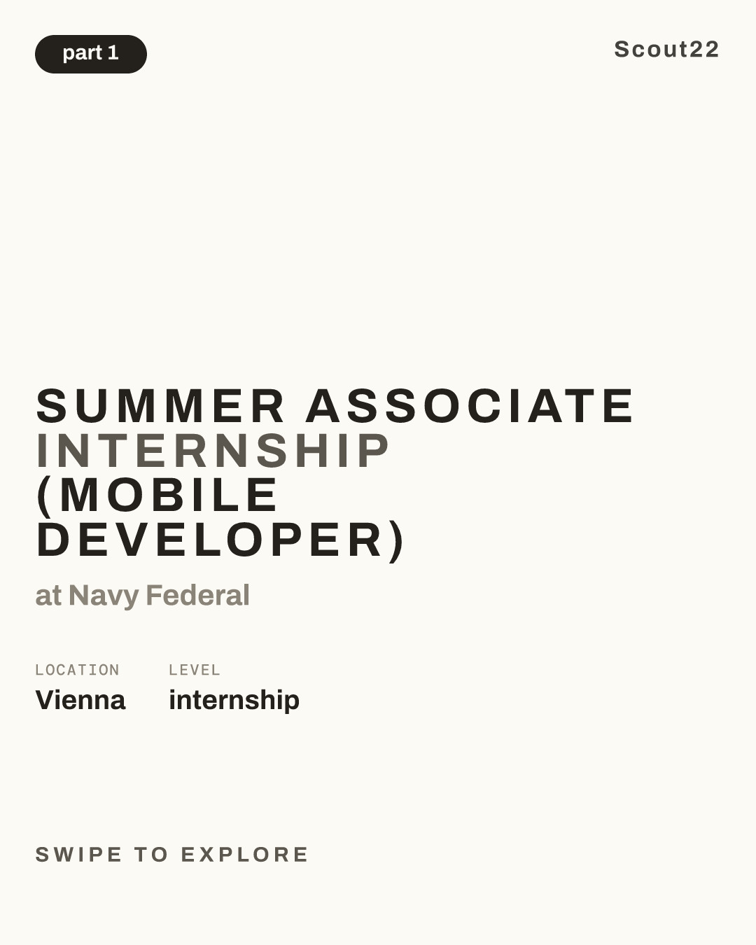 Summer Associate Internship (Mobile Developer) at Navy Federal
