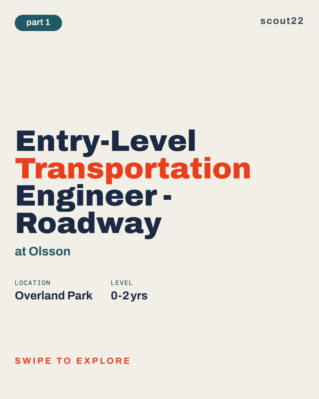 Entry-Level Transportation Engineer - Roadway at Olsson