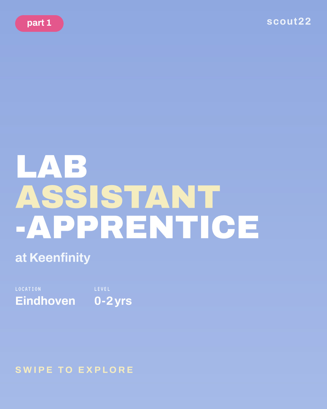 Lab Assistant -apprentice at Keenfinity