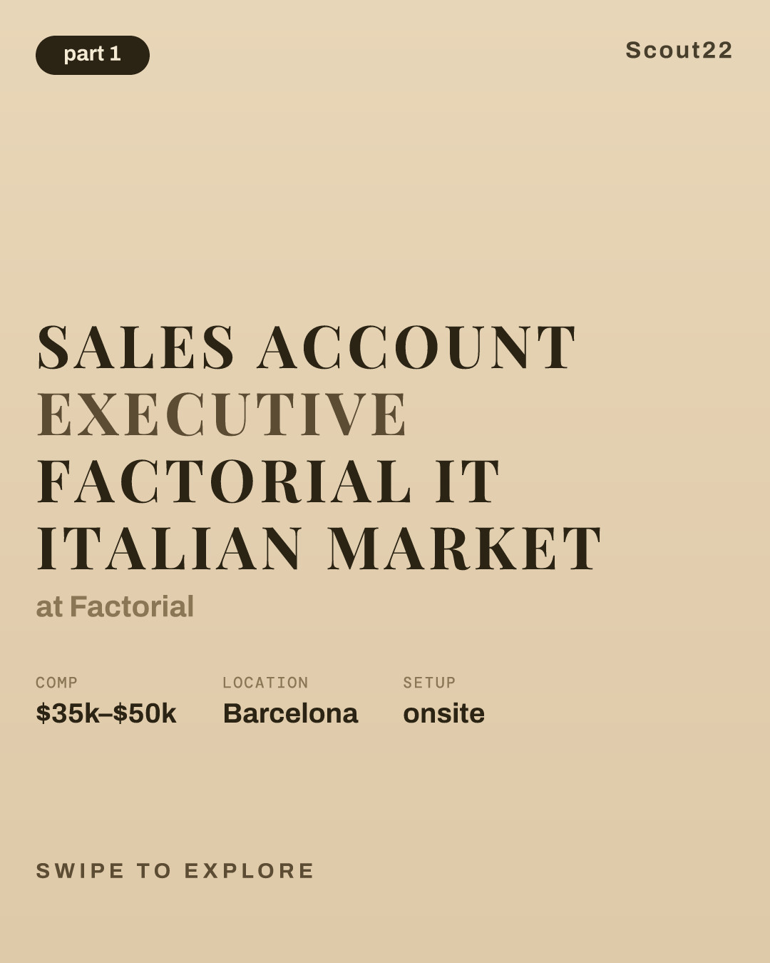 Sales Account Executive Factorial IT Italian Market at Factorial