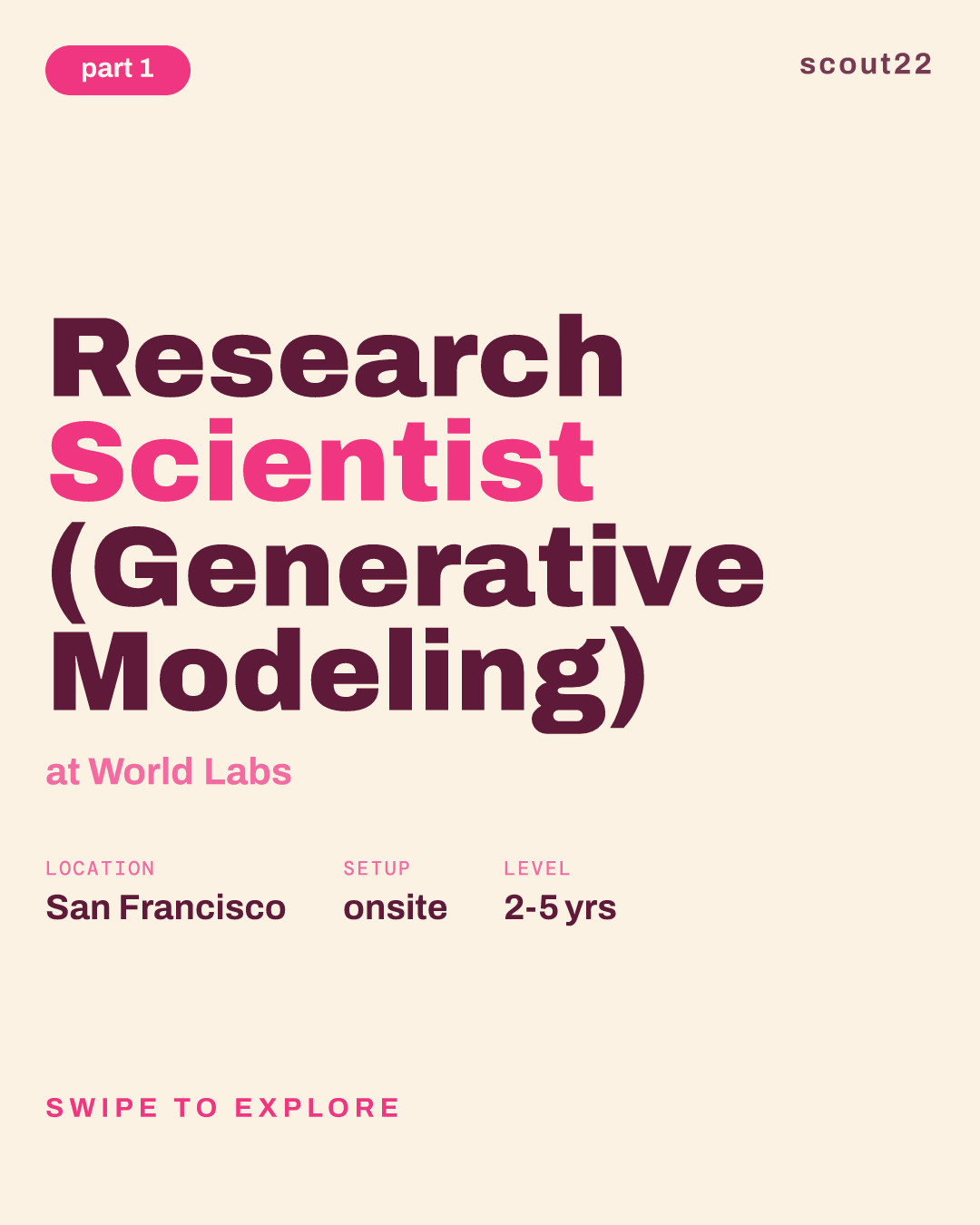Research Scientist (Generative Modeling) at World Labs