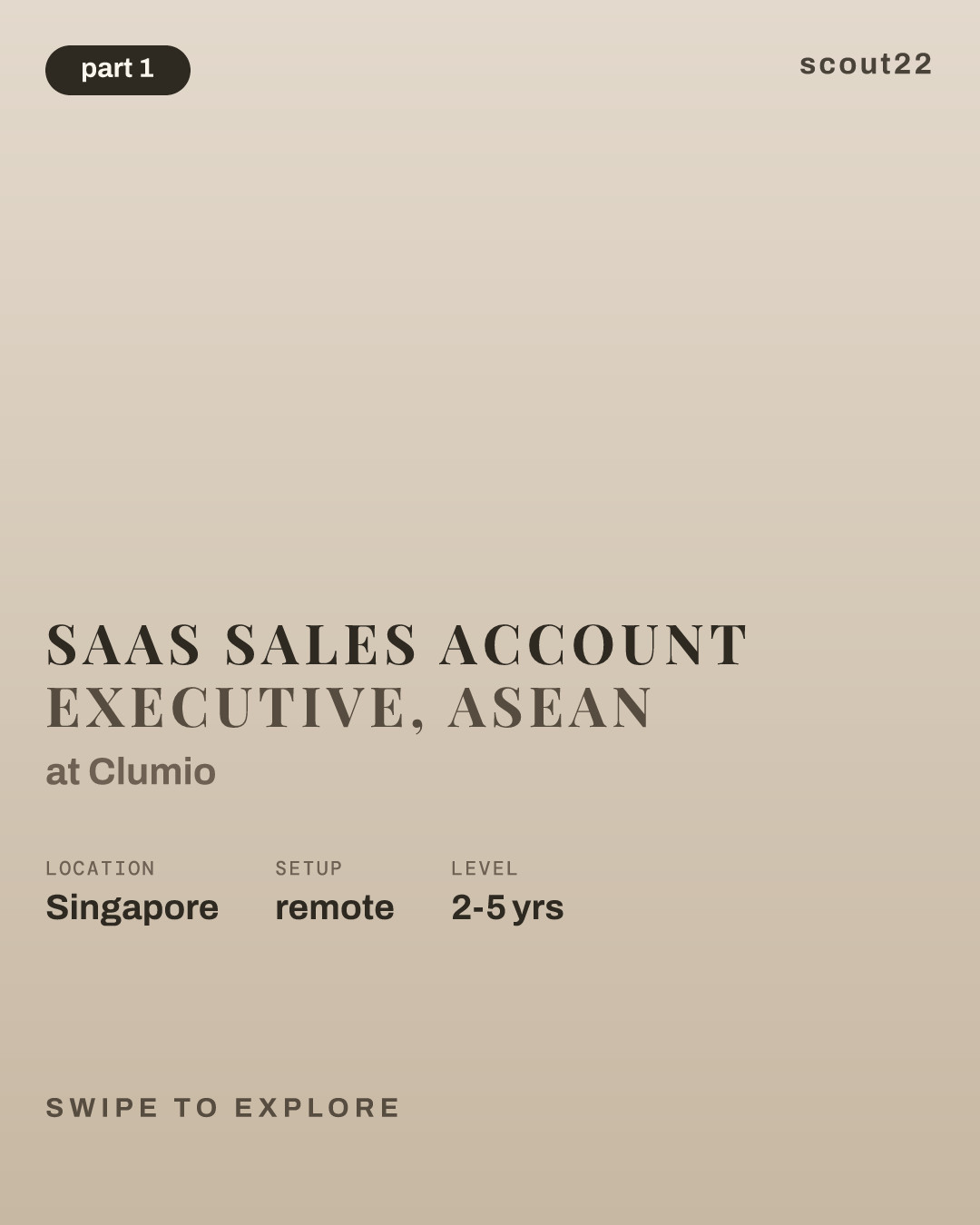 SaaS Sales Account Executive, ASEAN at Clumio