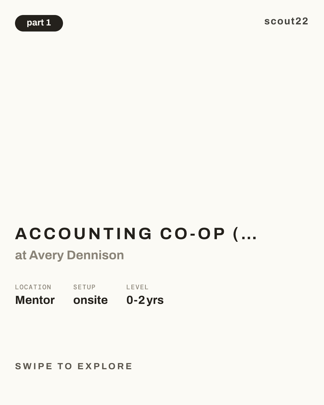 Accounting Co-op ( part time) - Spring 2027 at Avery Dennison