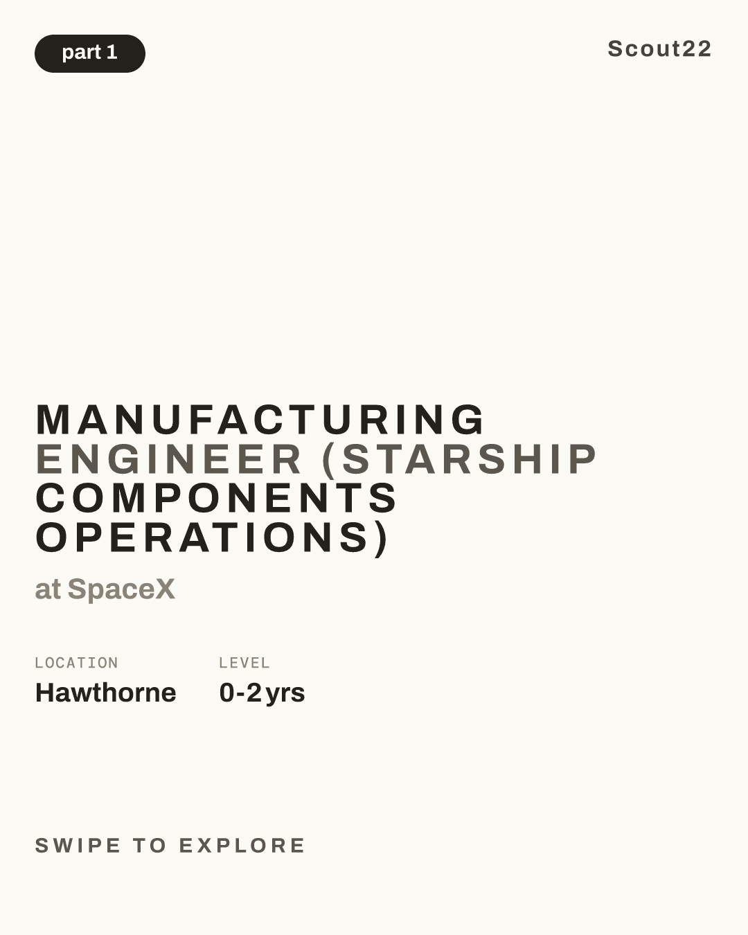 Manufacturing Engineer (Starship Components Operations) at SpaceX