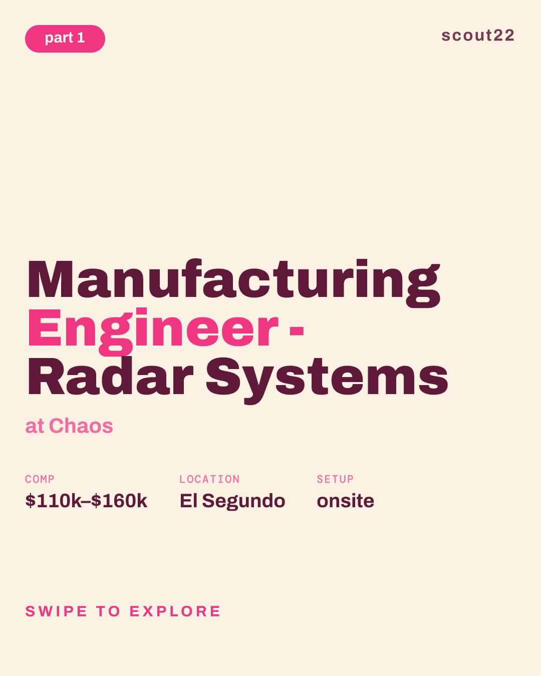 Manufacturing Engineer - Radar Systems at Chaos