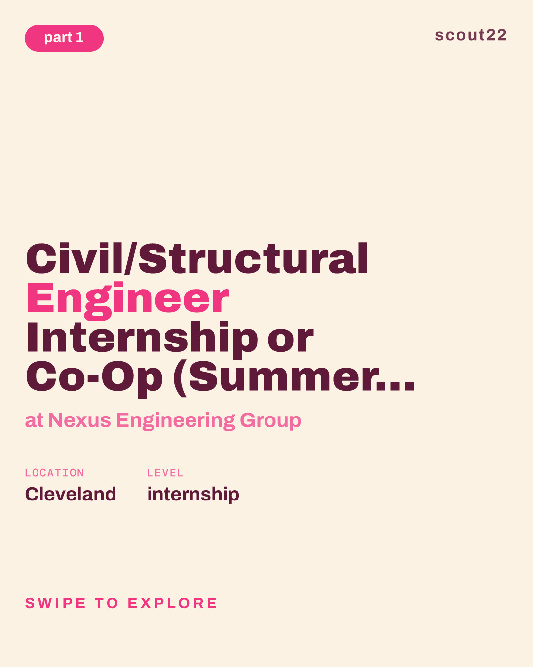 Civil/Structural Engineer Internship or Co-Op (Summer 2027) at Nexus Engineering Group