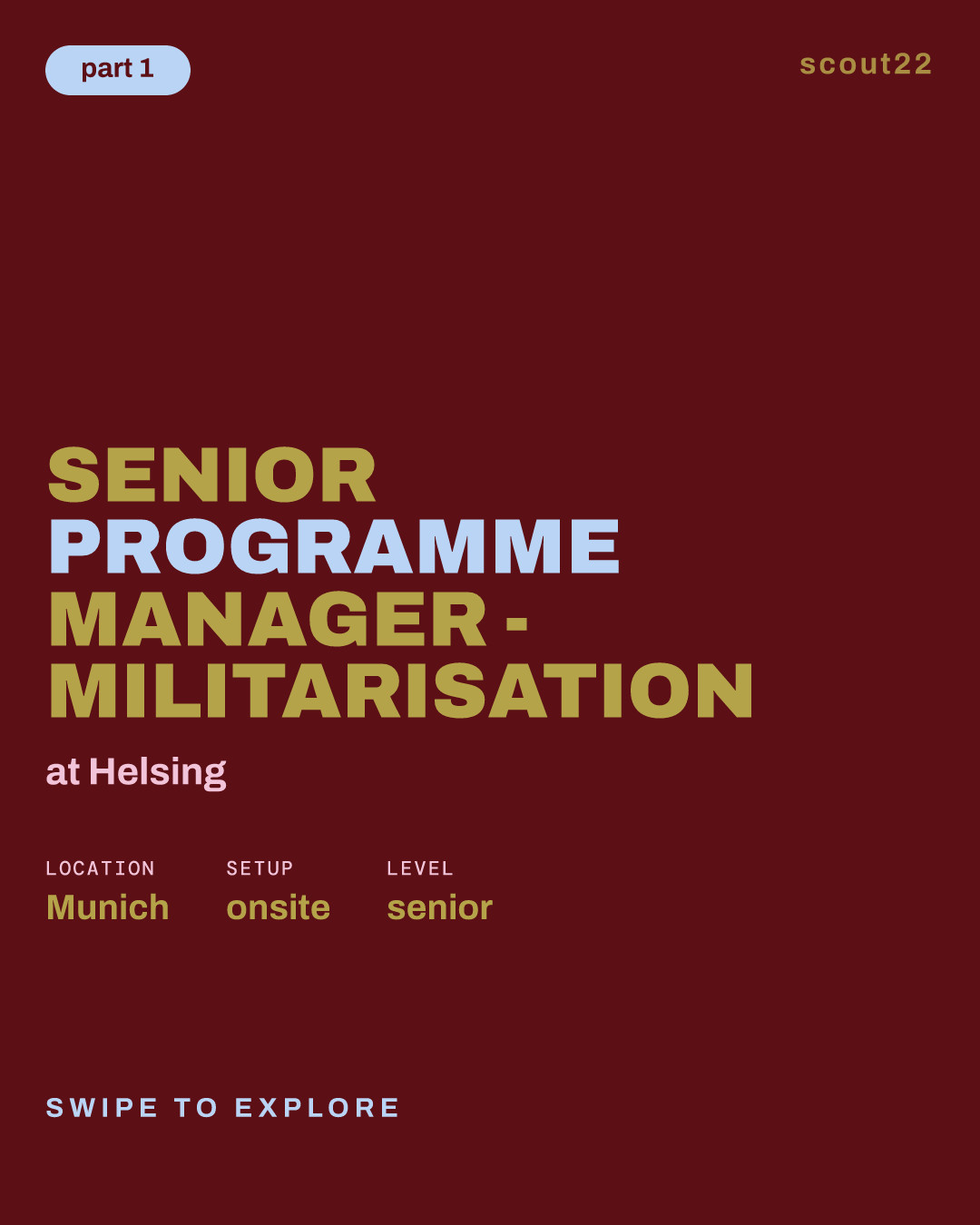 Senior Programme Manager - Militarisation at Helsing