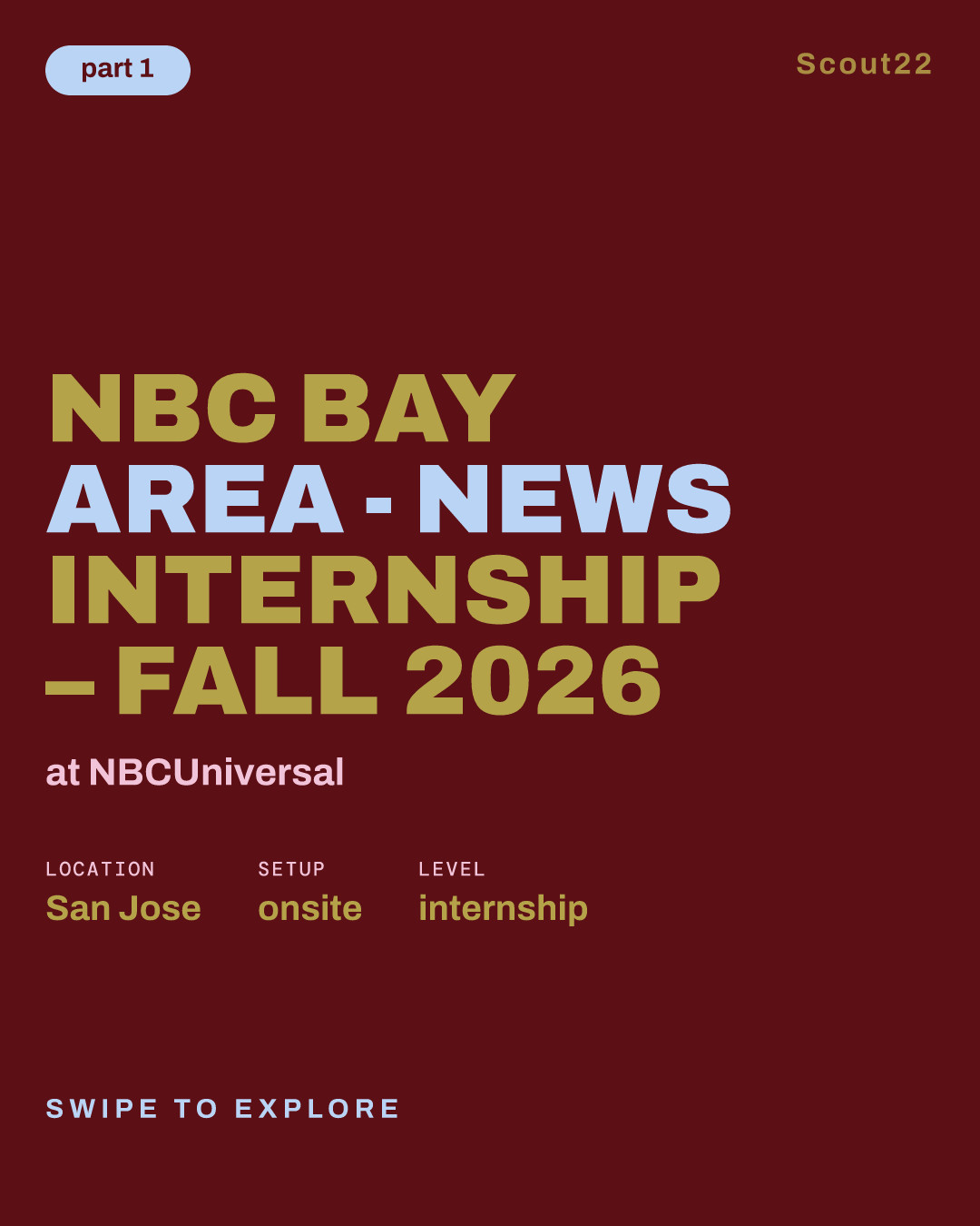 NBC Bay Area - News Internship  – Fall 2026 at NBCUniversal