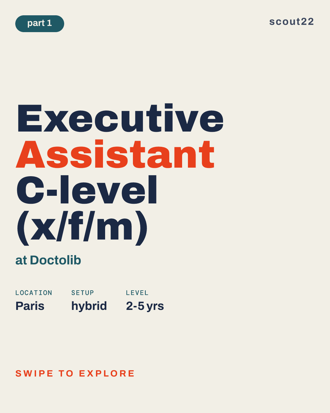 Executive Assistant C-level (x/f/m) at Doctolib
