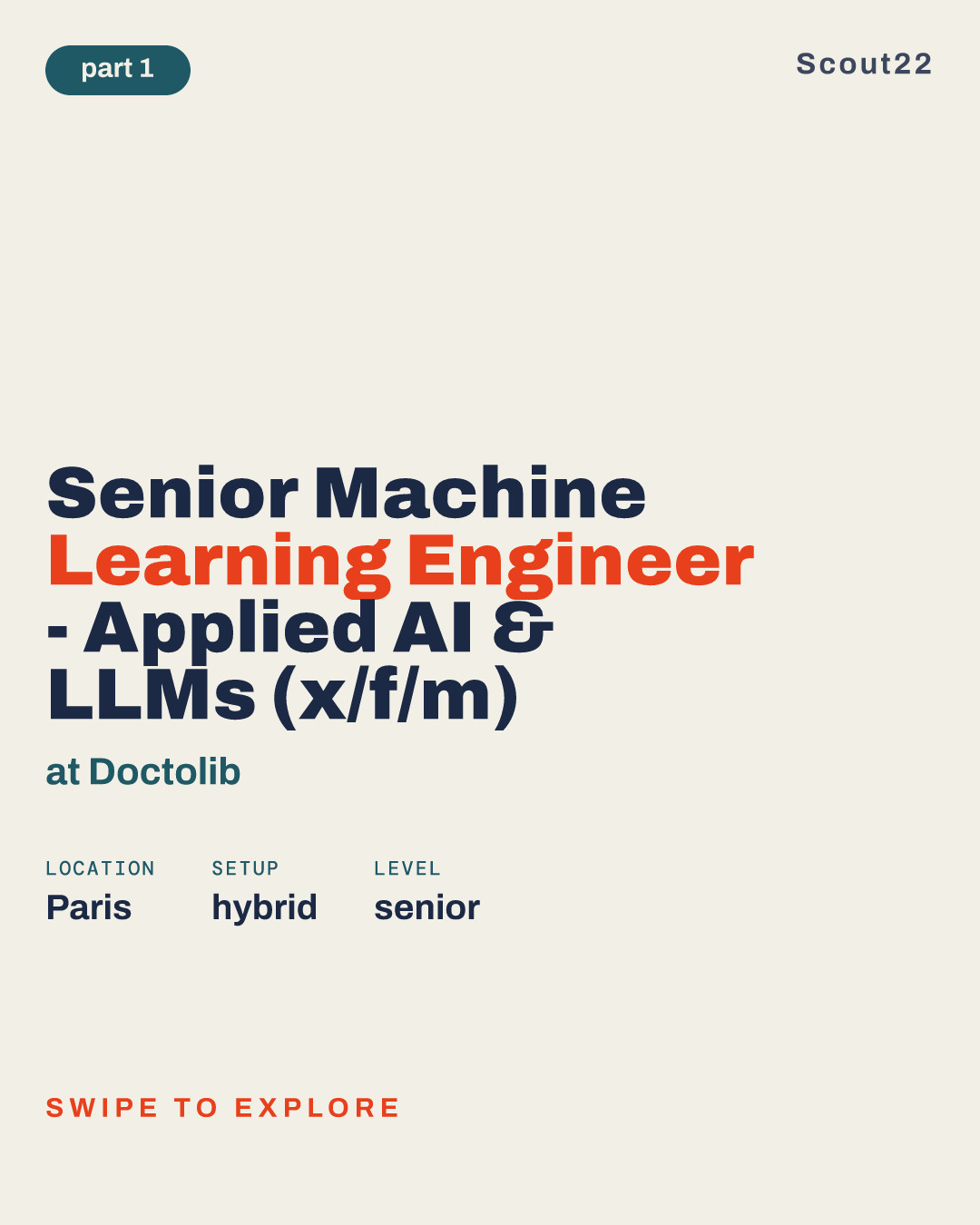 Senior Machine Learning Engineer - Applied AI & LLMs (x/f/m) at Doctolib