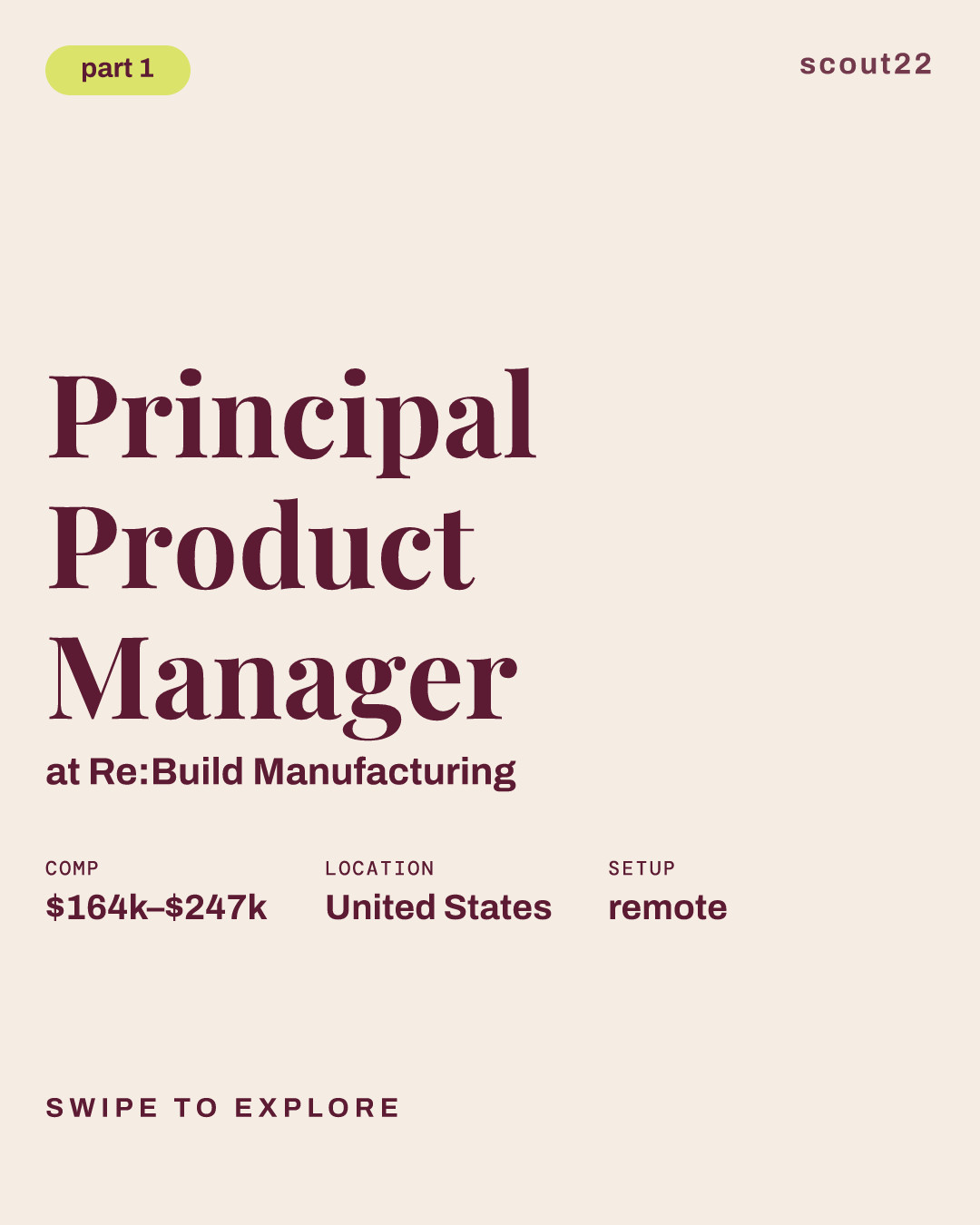Principal Product Manager at Re:Build Manufacturing