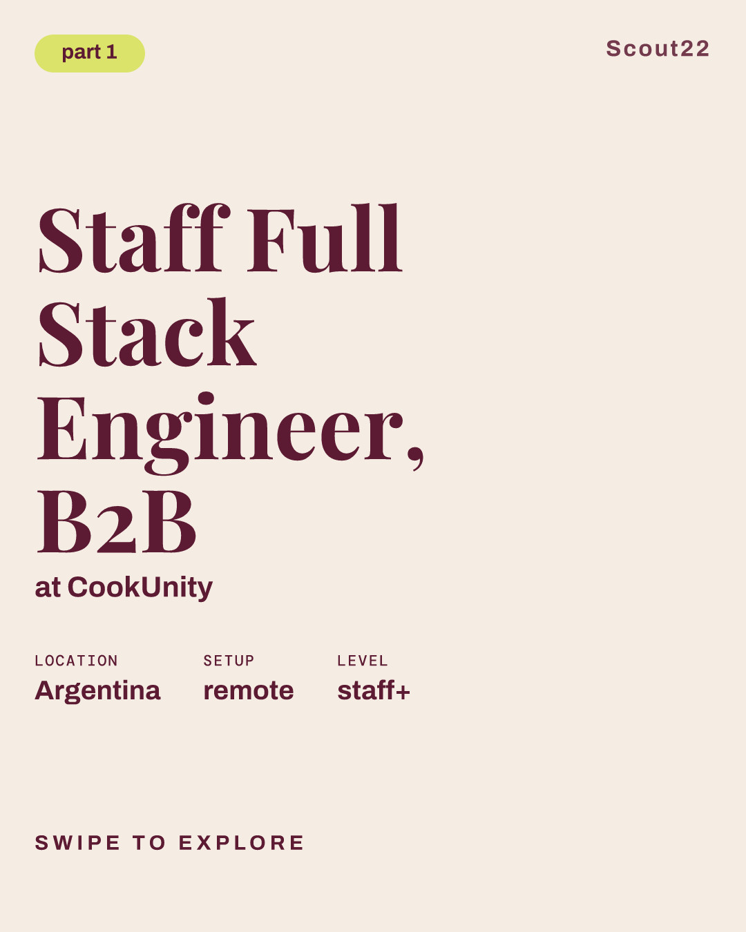 Staff Full Stack Engineer, B2B at CookUnity
