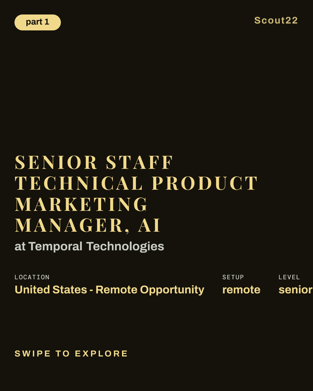 Senior Staff Technical Product Marketing Manager, AI at Temporal Technologies