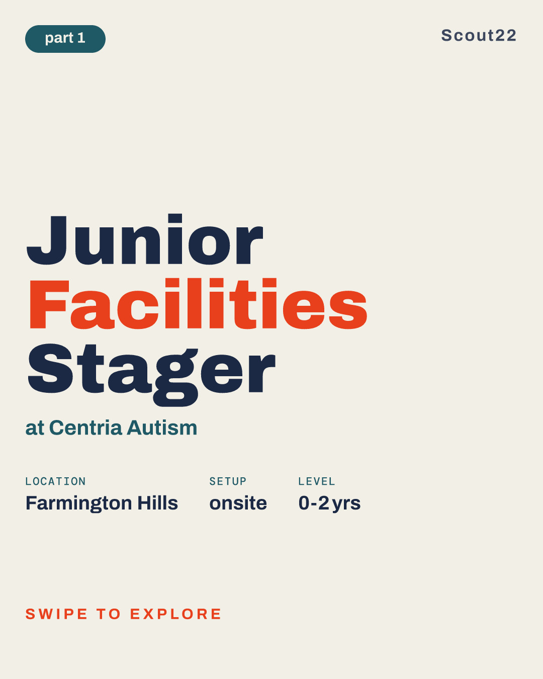 Junior Facilities Stager at Centria Autism