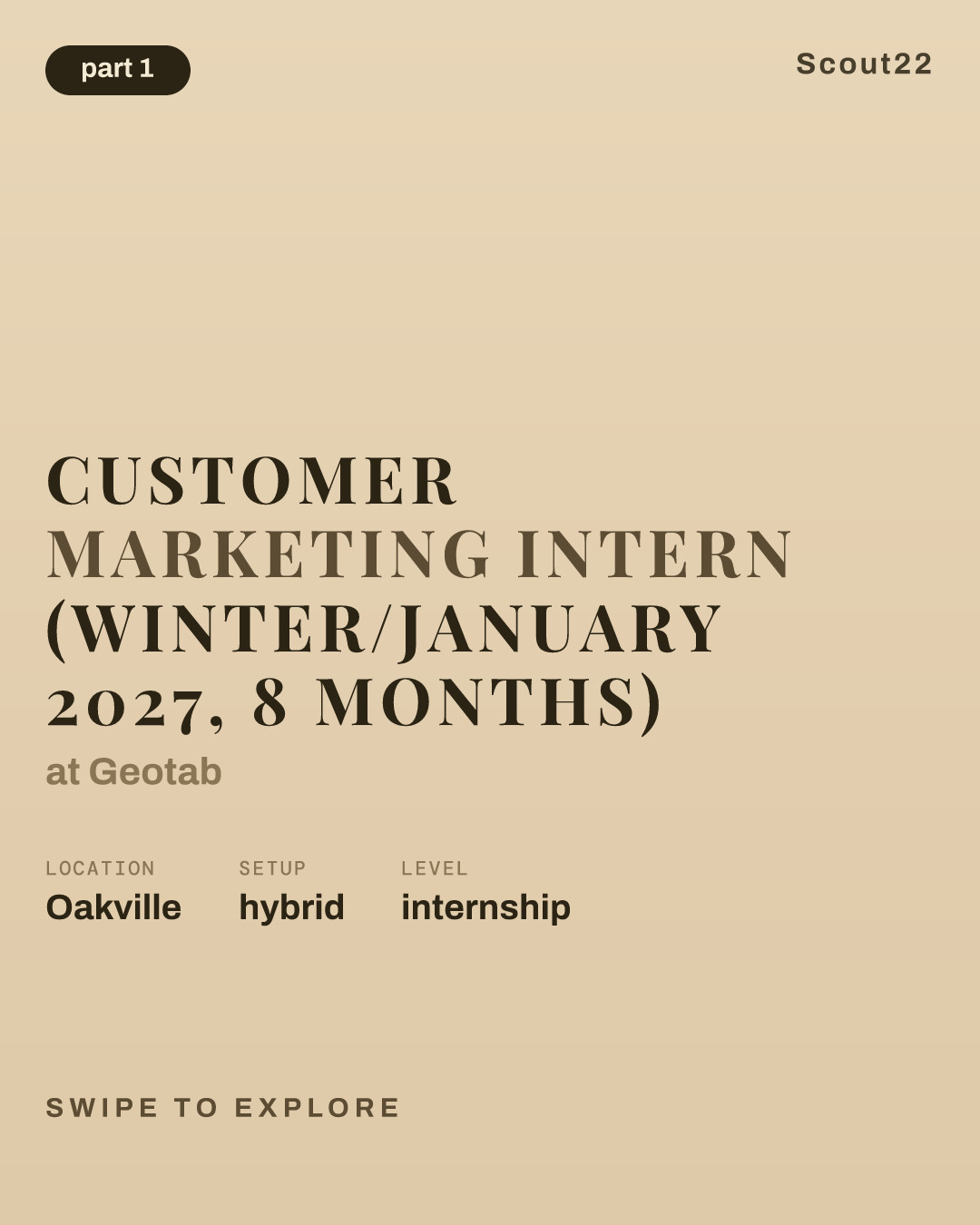Customer Marketing Intern (Winter/January 2027, 8 Months) at Geotab