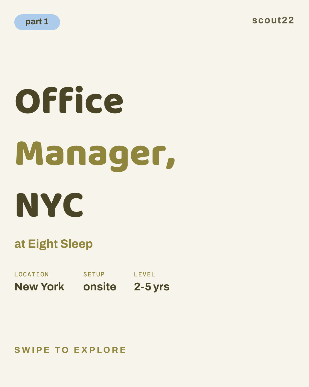 Office Manager, NYC at Eight Sleep