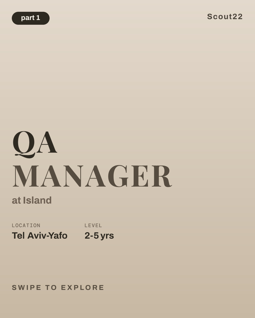 QA Manager at Island