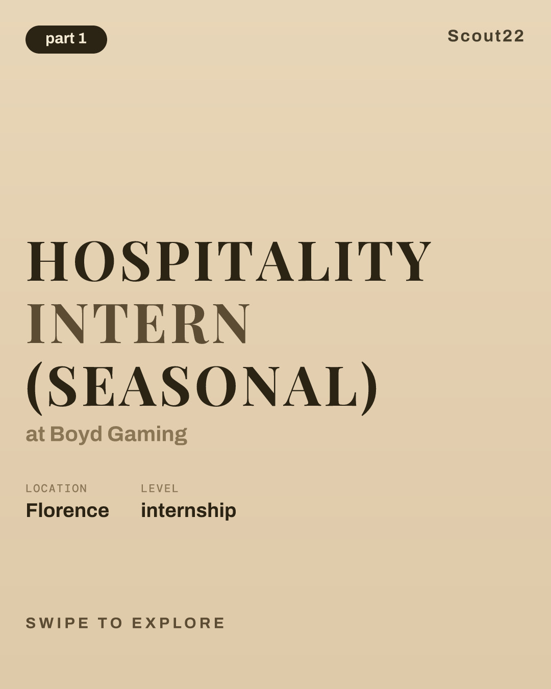 HOSPITALITY INTERN (SEASONAL) at Boyd Gaming
