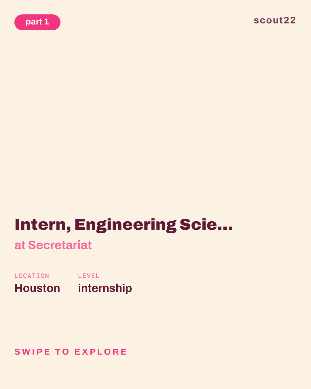 Intern, Engineering Sciences (Summer 2027) at Secretariat