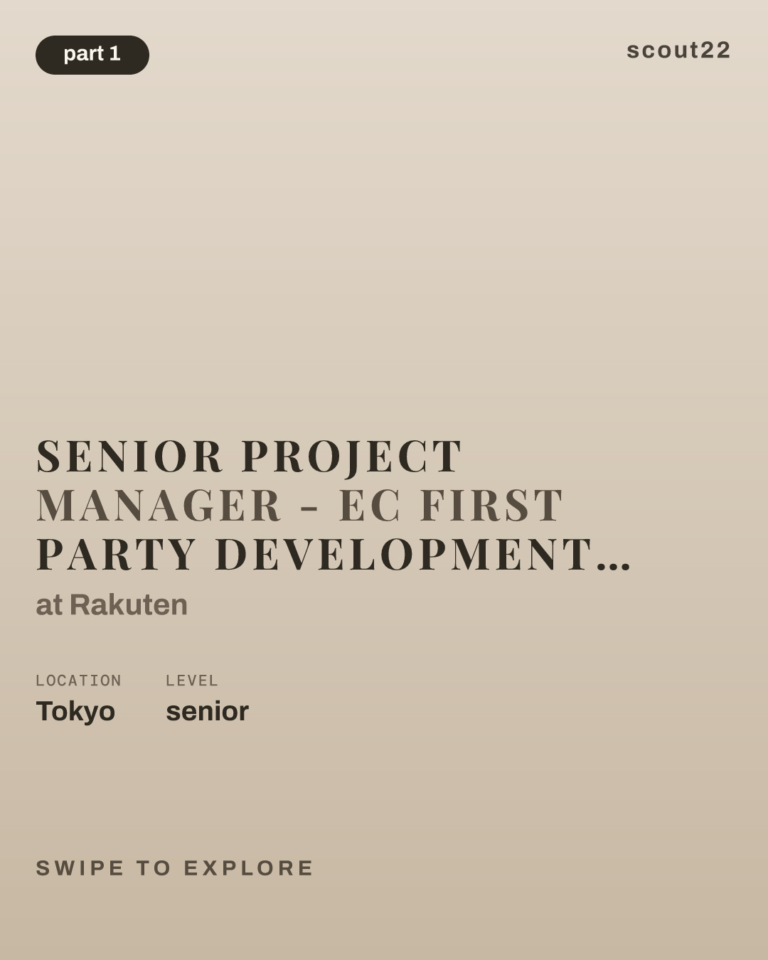 Senior Project Manager - EC First Party Development Department (ECFD) at Rakuten