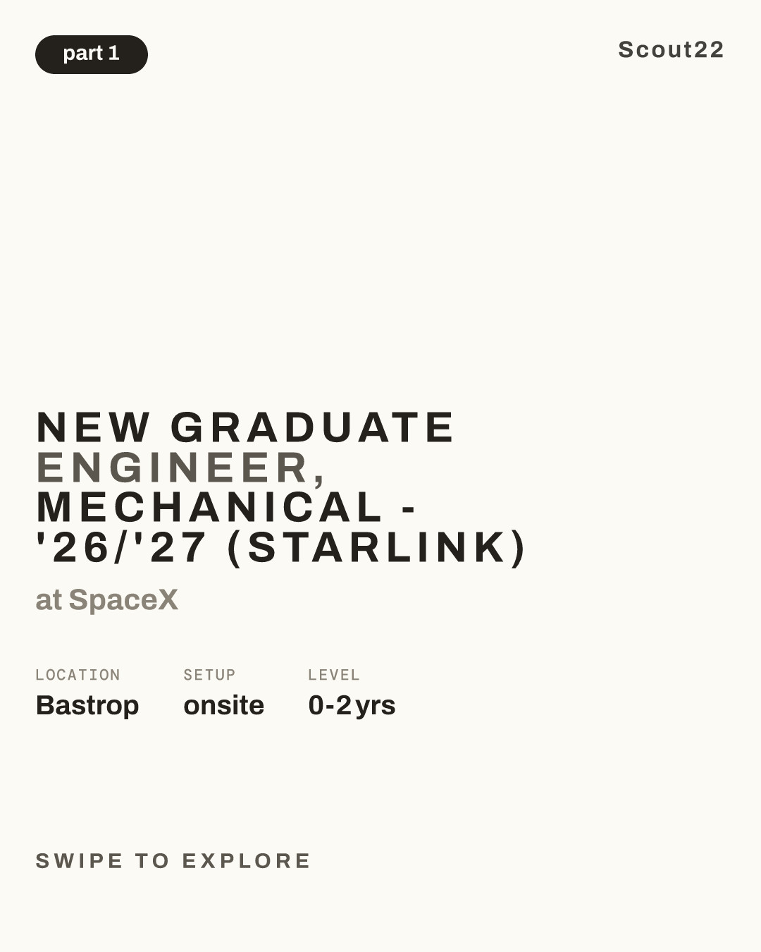 New Graduate Engineer, Mechanical - '26/'27 (Starlink) at SpaceX