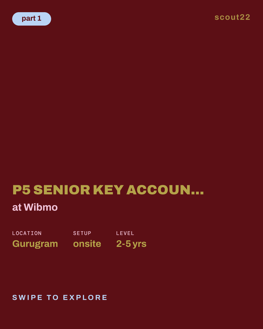 P5 Senior Key Account Manager - Sales (Gurgaon, IN) at Wibmo