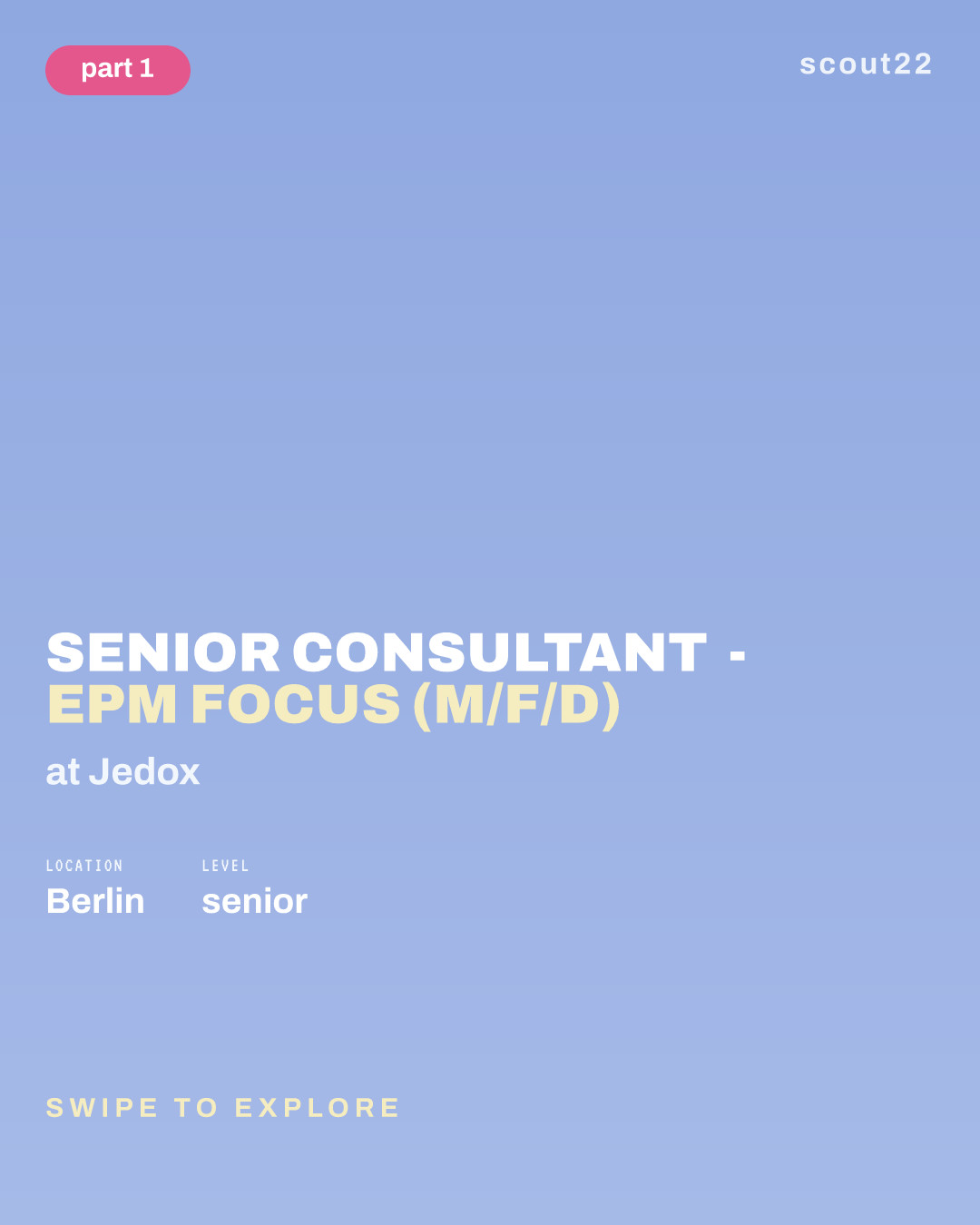Senior Consultant - EPM Focus (m/f/d) at Jedox