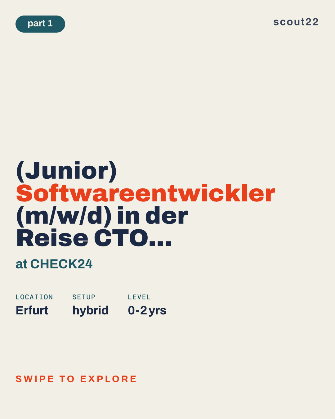 (Junior) Softwareentwickler (m/w/d) in der Reise CTO Taskforce at CHECK24