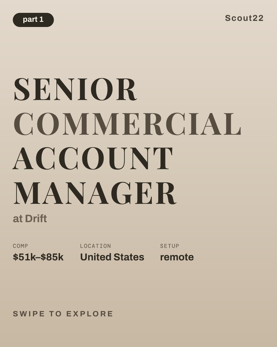 Senior Commercial Account Manager at Drift