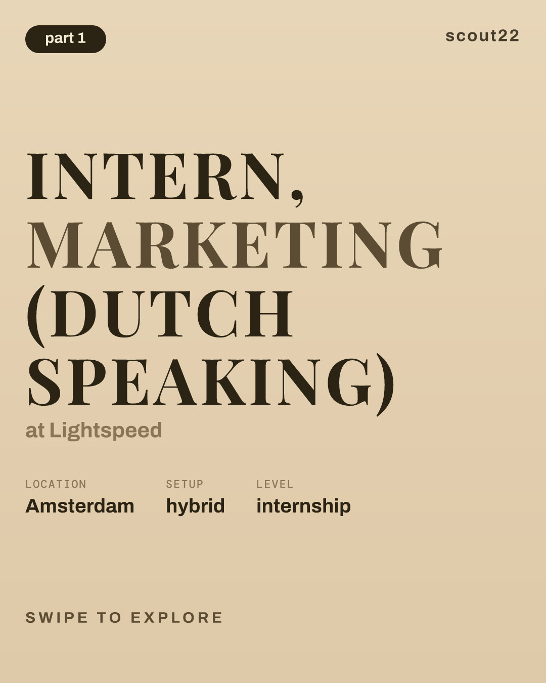 Intern, Marketing (Dutch Speaking) at Lightspeed