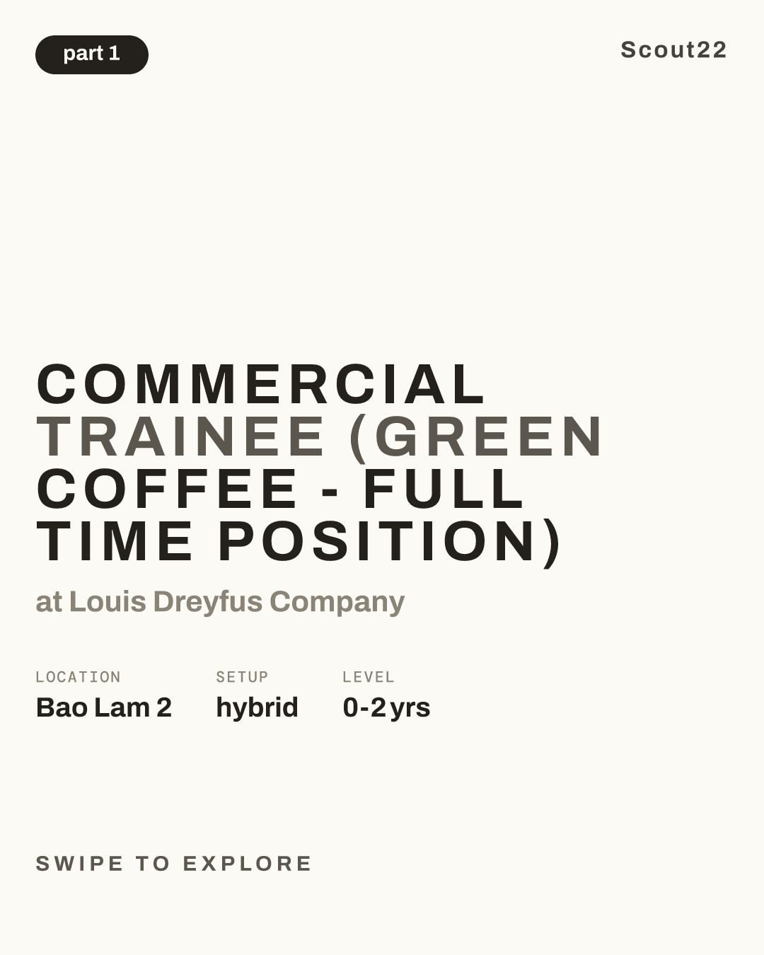Commercial Trainee (Green Coffee - Full time position) at Louis Dreyfus Company