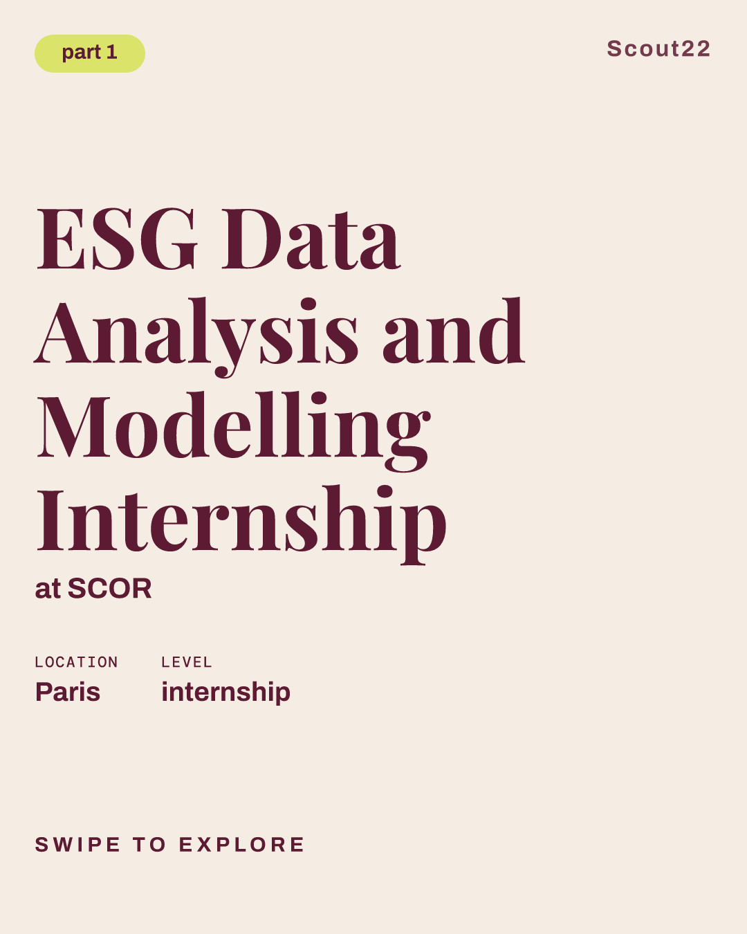 ESG Data Analysis and Modelling Internship at SCOR