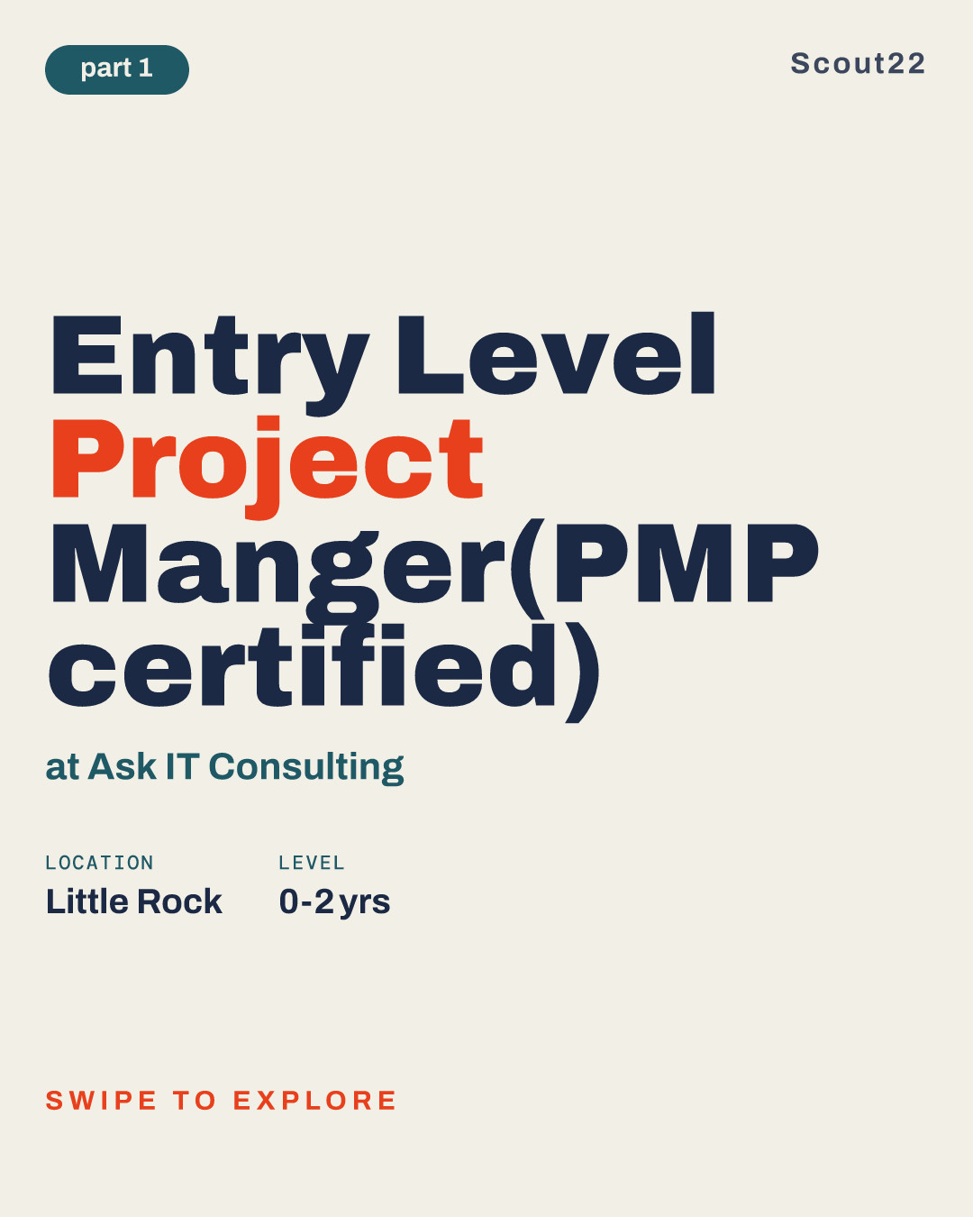 Entry Level Project Manger(PMP certified) at Ask IT Consulting