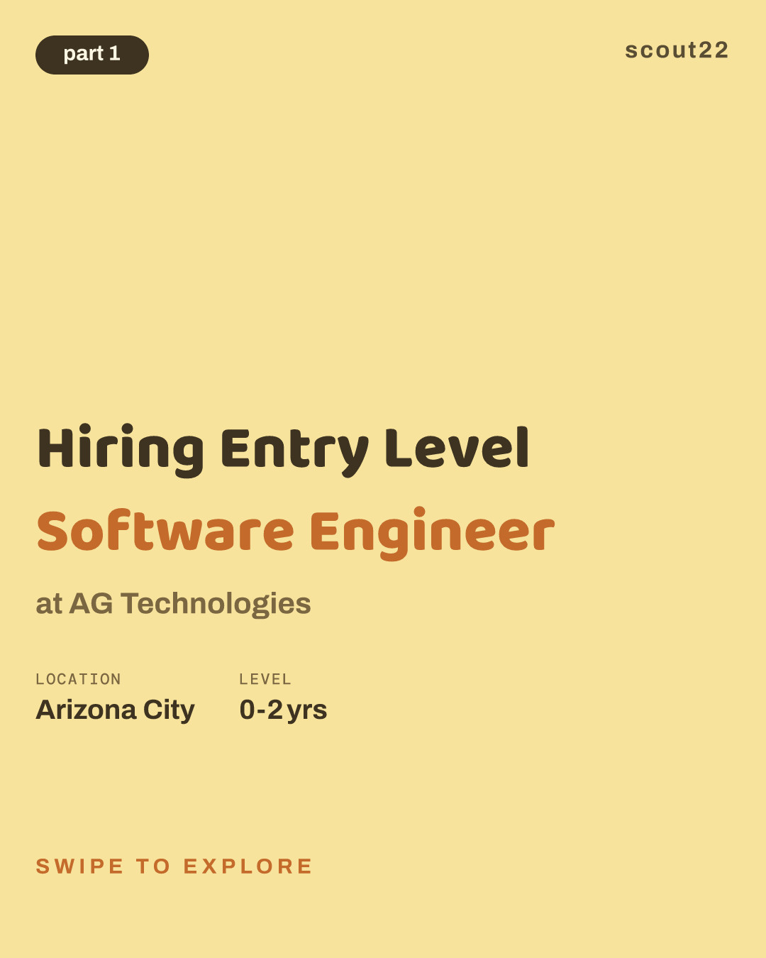 Hiring Entry Level Software Engineer at AG Technologies