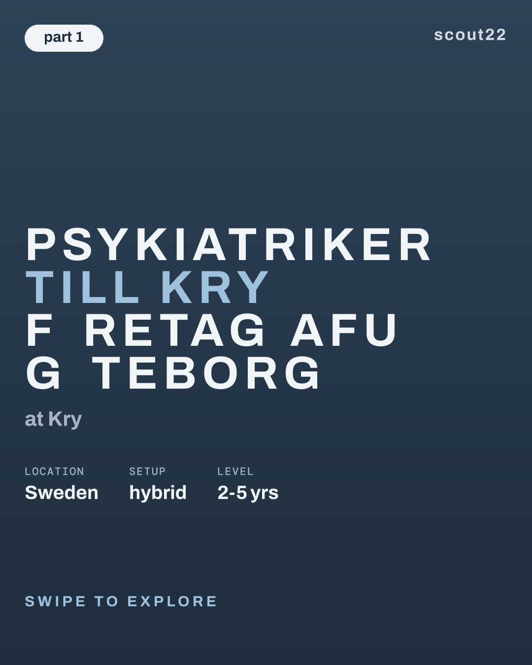 Psykiatriker till Kry Företag AFU Göteborg at Kry