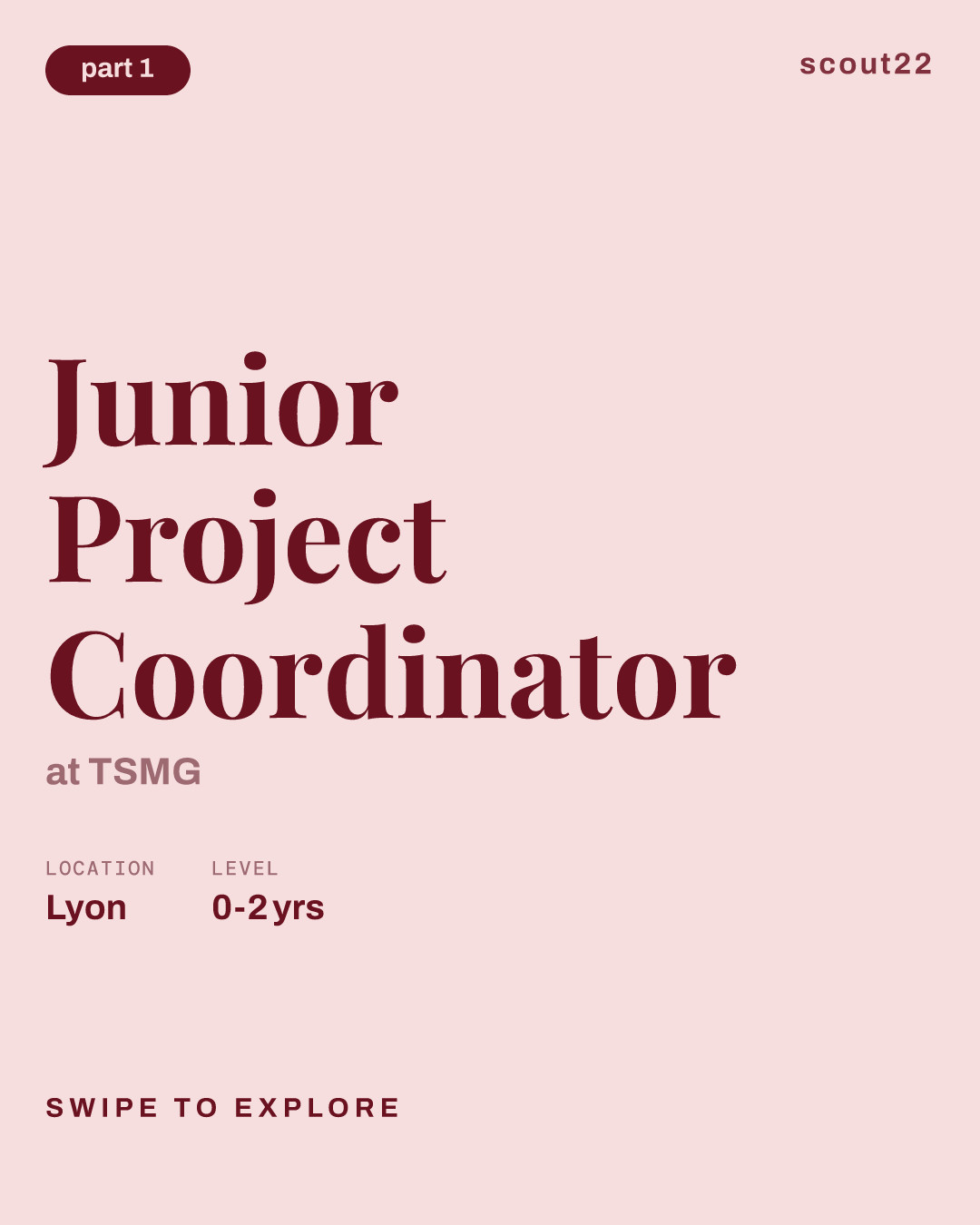 Junior Project Coordinator at TSMG