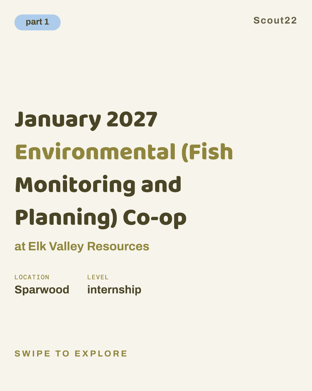 January 2027 Environmental (Fish Monitoring and Planning) Co-op at Elk Valley Resources