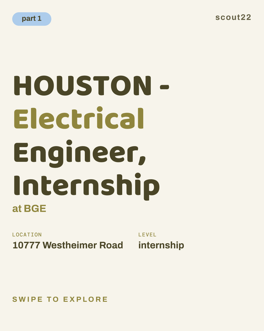 HOUSTON - Electrical Engineer, Internship at BGE